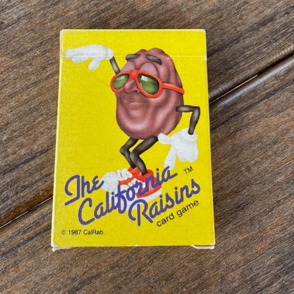 THE CALIFORNIA RAISINS CARD GAME VINTAGE 1987